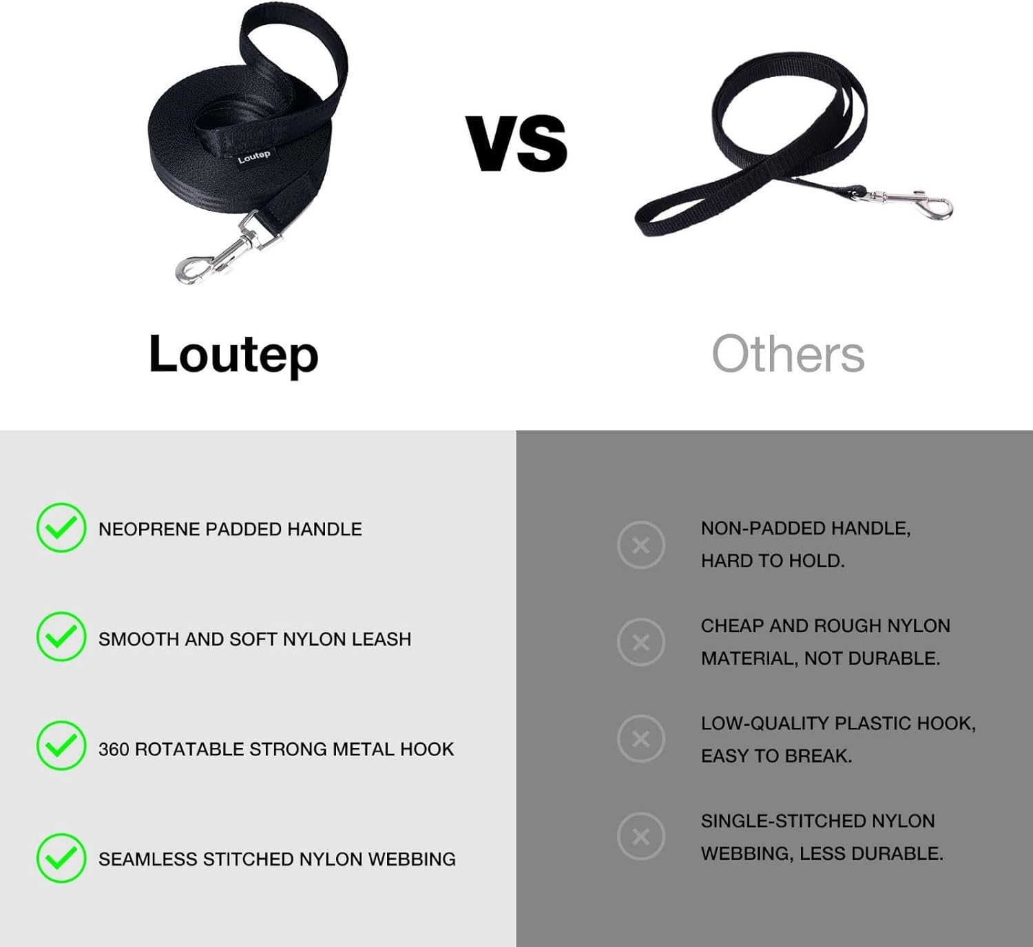 Thumbnail 4 de Loutep dog training lead, extra long 30m