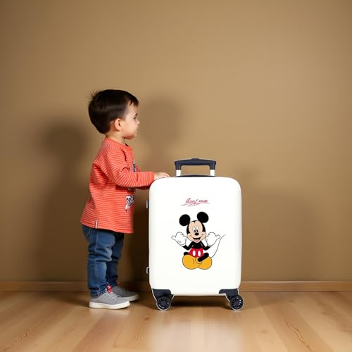 Detalle de Disney Mickey Cheerlful Equipaje de Mano para Niños – 33 L, ABS, 4 Ruedas