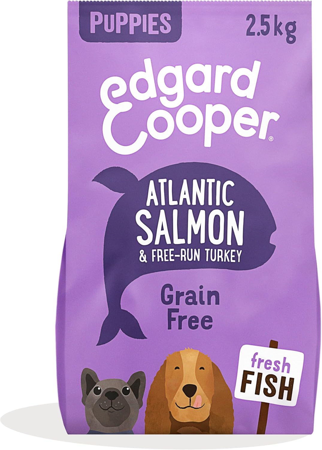 Detalle 2 de Edgard & Cooper Crocchette Cuccioli Salmone/Tacchino – Croccantini senza cereali con carne fresca