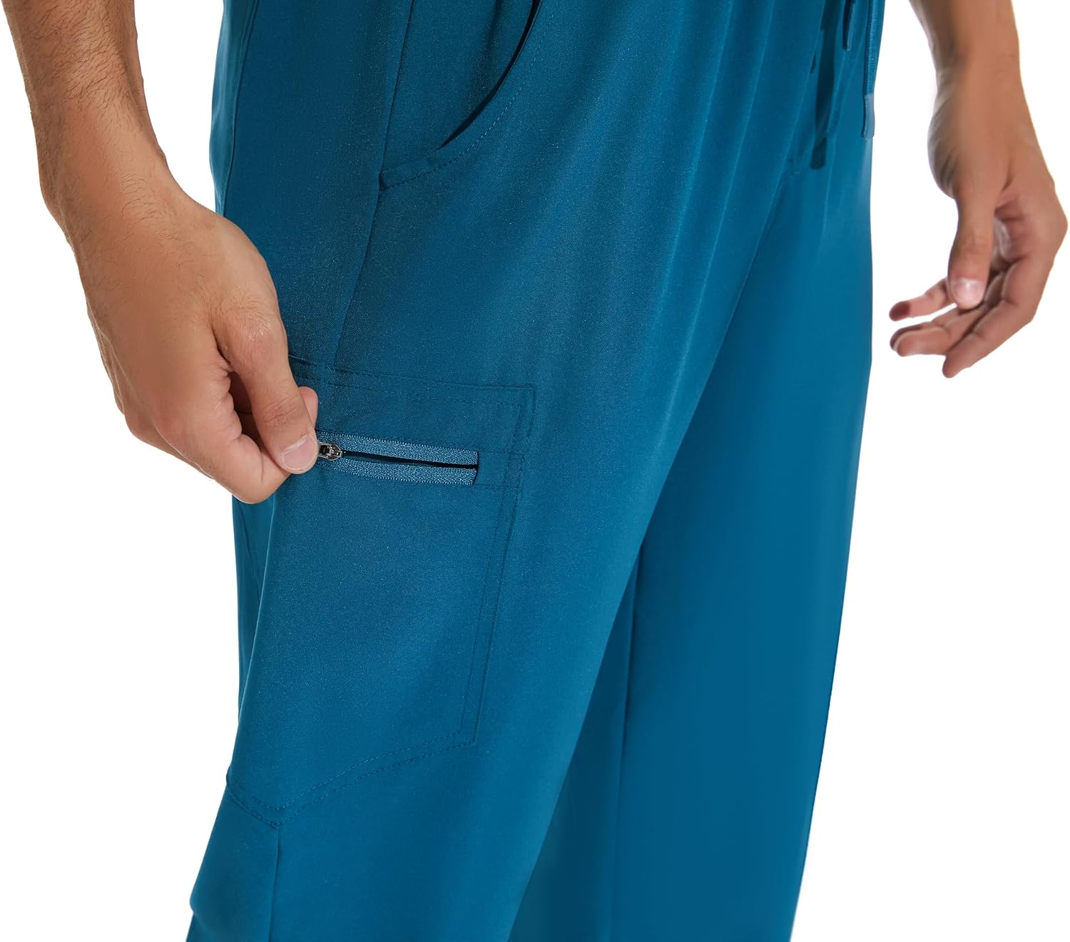 Detalle 2 de COZYFIT Men's Scrub Set with V-Neck Top
