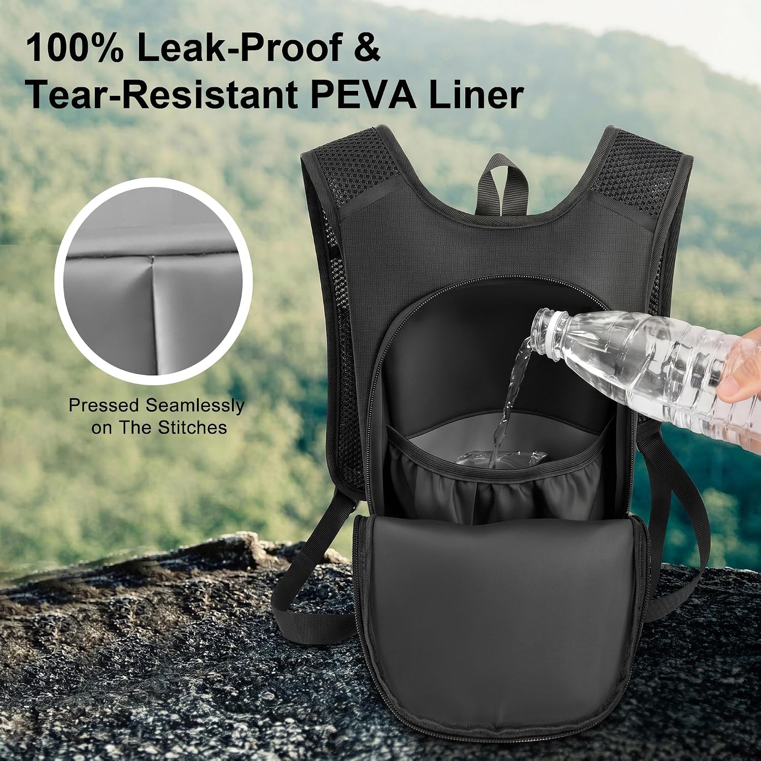 Thumbnail 6 de MIYCOO Hydration Backpack (2L Hydration Bladder) Lightweight Water Backpack for Running, Hiking, Cycling