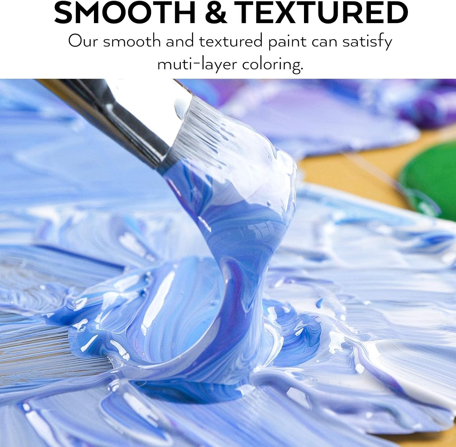 Thumbnail 4 de Nicpro 14-Colour Large Bulk Acrylic Paint Set (500ml/16.9 fl oz) for multi-surface crafts and canvas work