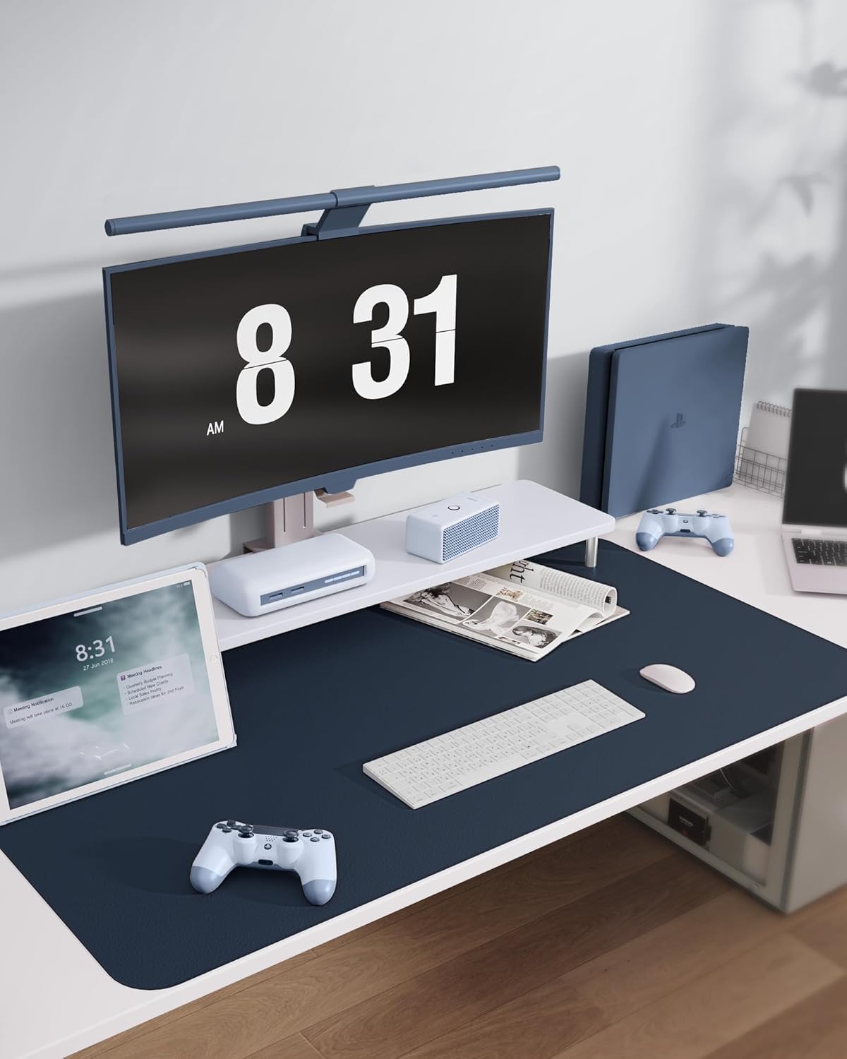 Thumbnail 5 de MOLMO Non-Slip Desk Mat (Dark Blue) – Waterproof, Easy-Clean Large Desk Pad 120 x 43 cm