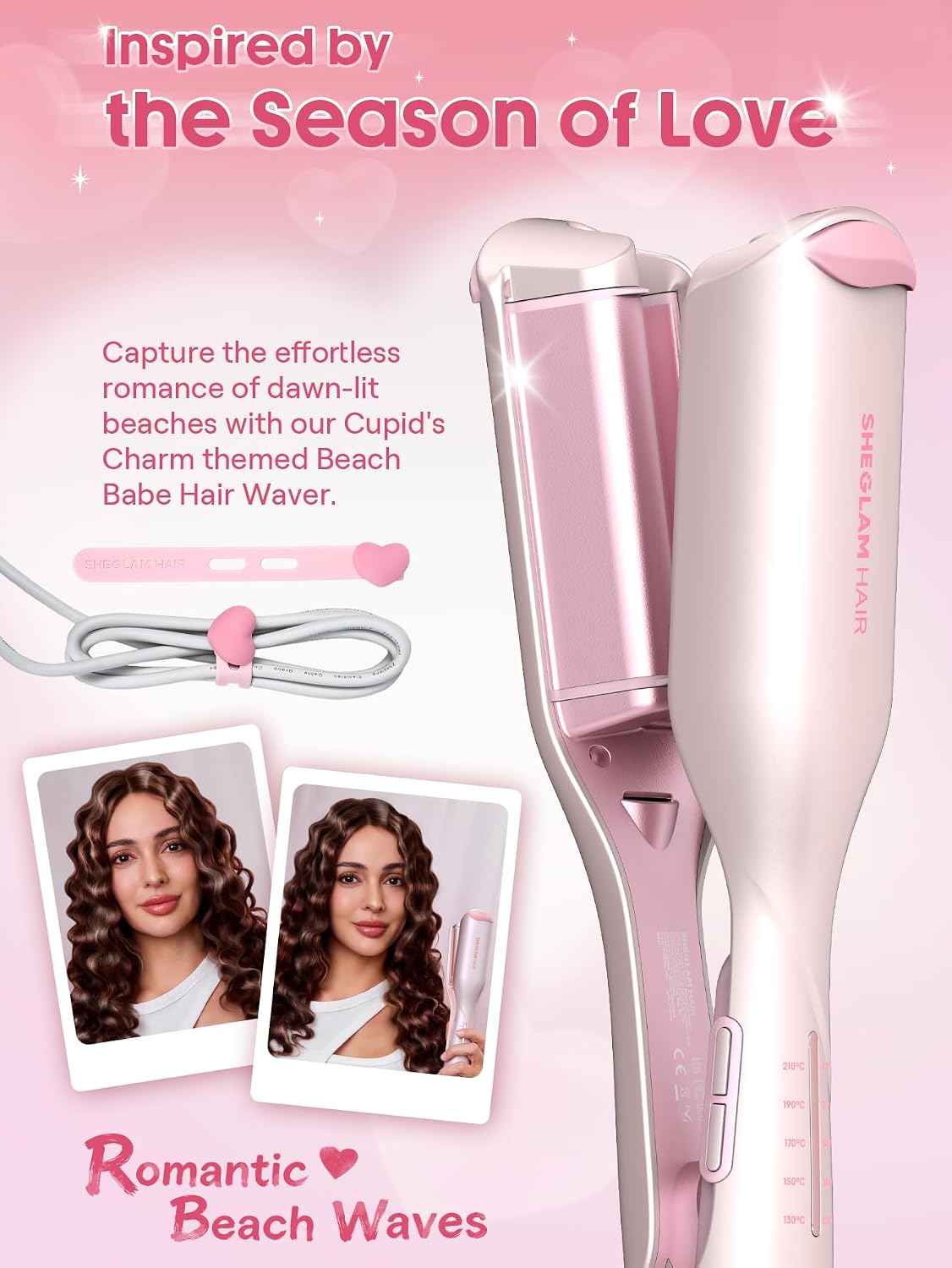 Detalle de SHEGLAM Cupid's Beach Wave Iron 19mm