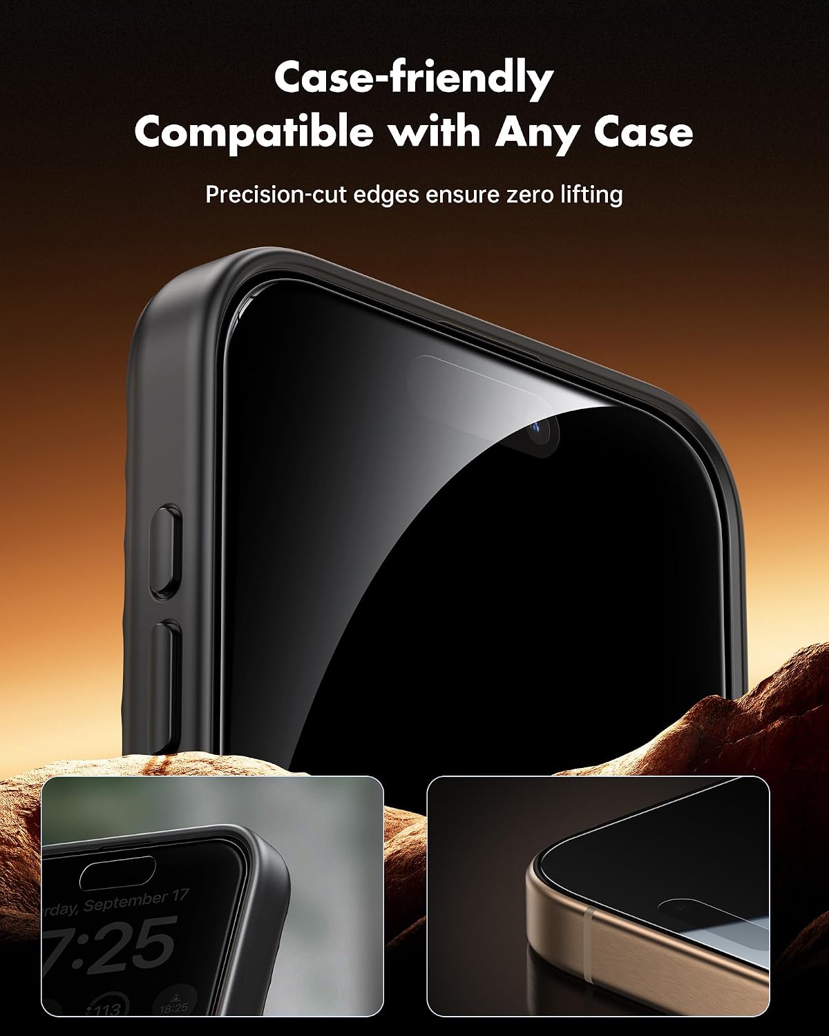 Thumbnail 6 de UNBREAKcable iPhone 16 Pro Max privacy screen protector 28°