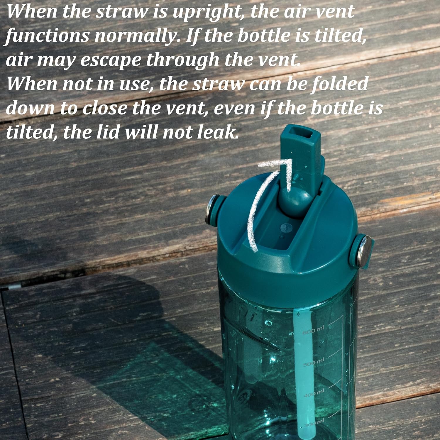 Thumbnail 2 de GOPPUS 600ml Clear Water Bottle with Straw