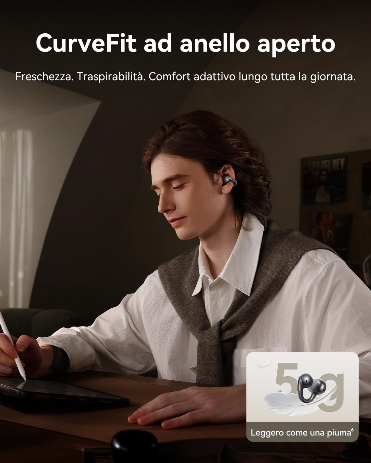 Detalle 2 de Baseus MC1 Pro Auricolari Open‑Ear Bluetooth 6.0 40H