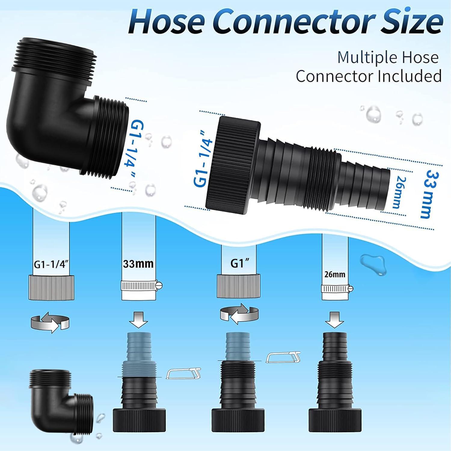Thumbnail 4 de FOTING Submersible Water Pump 400W 8000l/h for Pool Drainage
