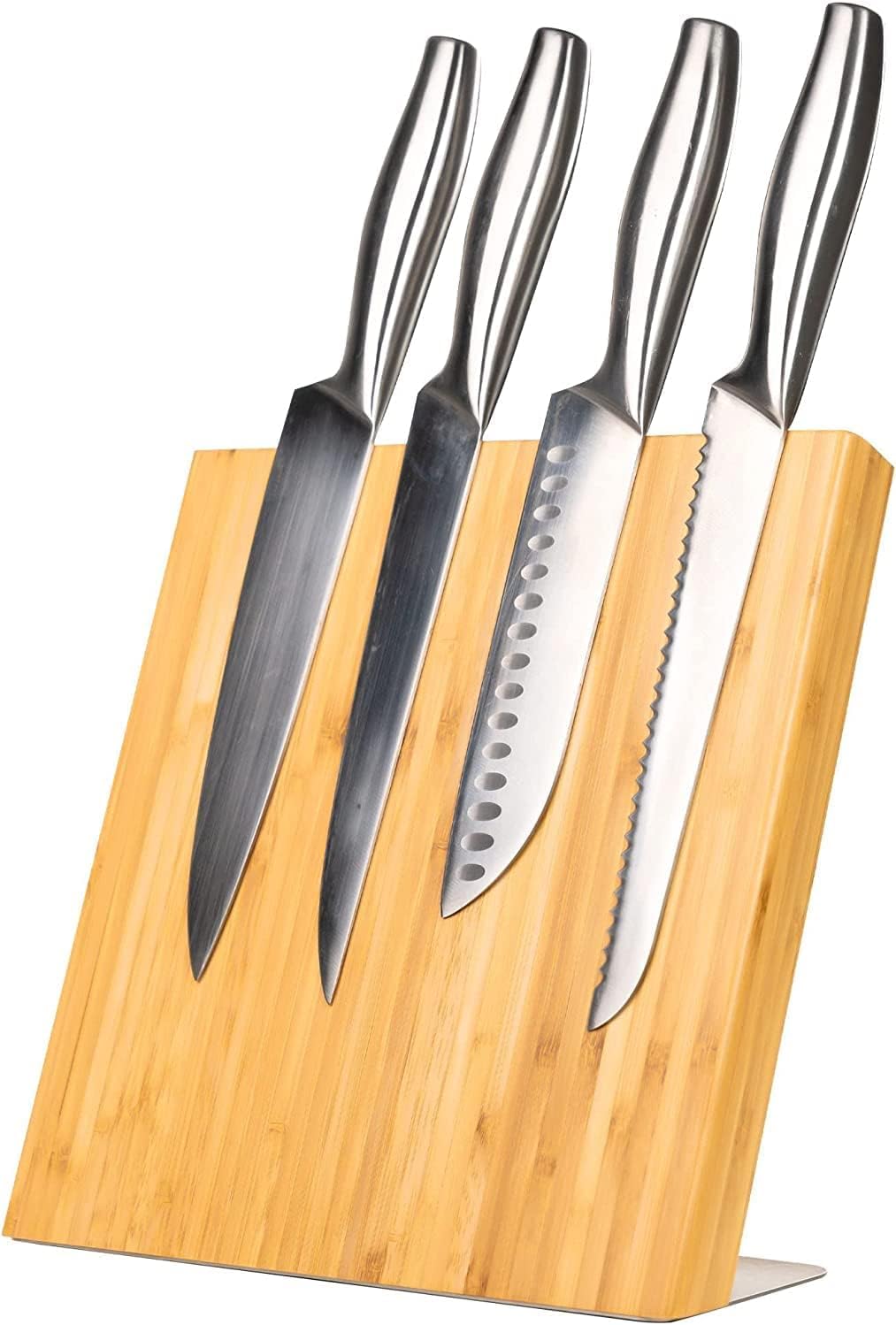 Detalle de Coninx MH00004 – magnetyczny blok na noże z bambusa, 27,5 × 27,5 cm