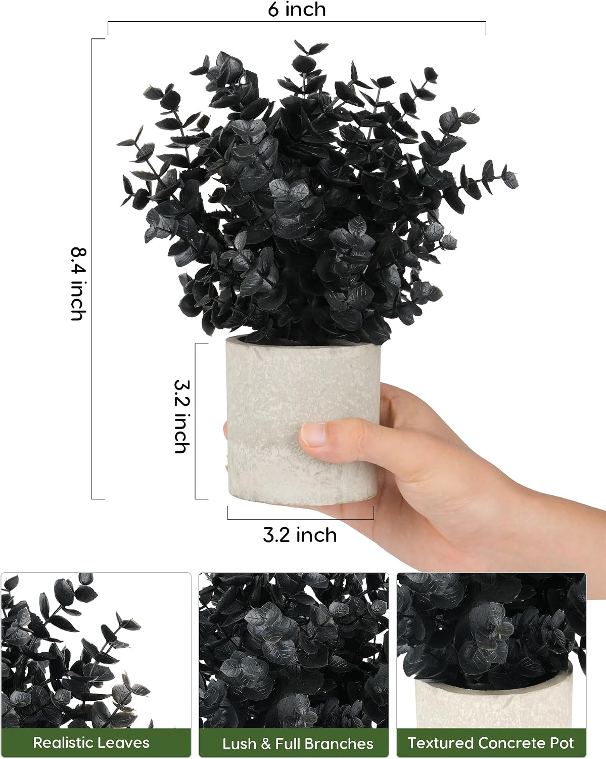 Detalle 2 de Velener Artificial Eucalyptus Plants, 2-Piece Set