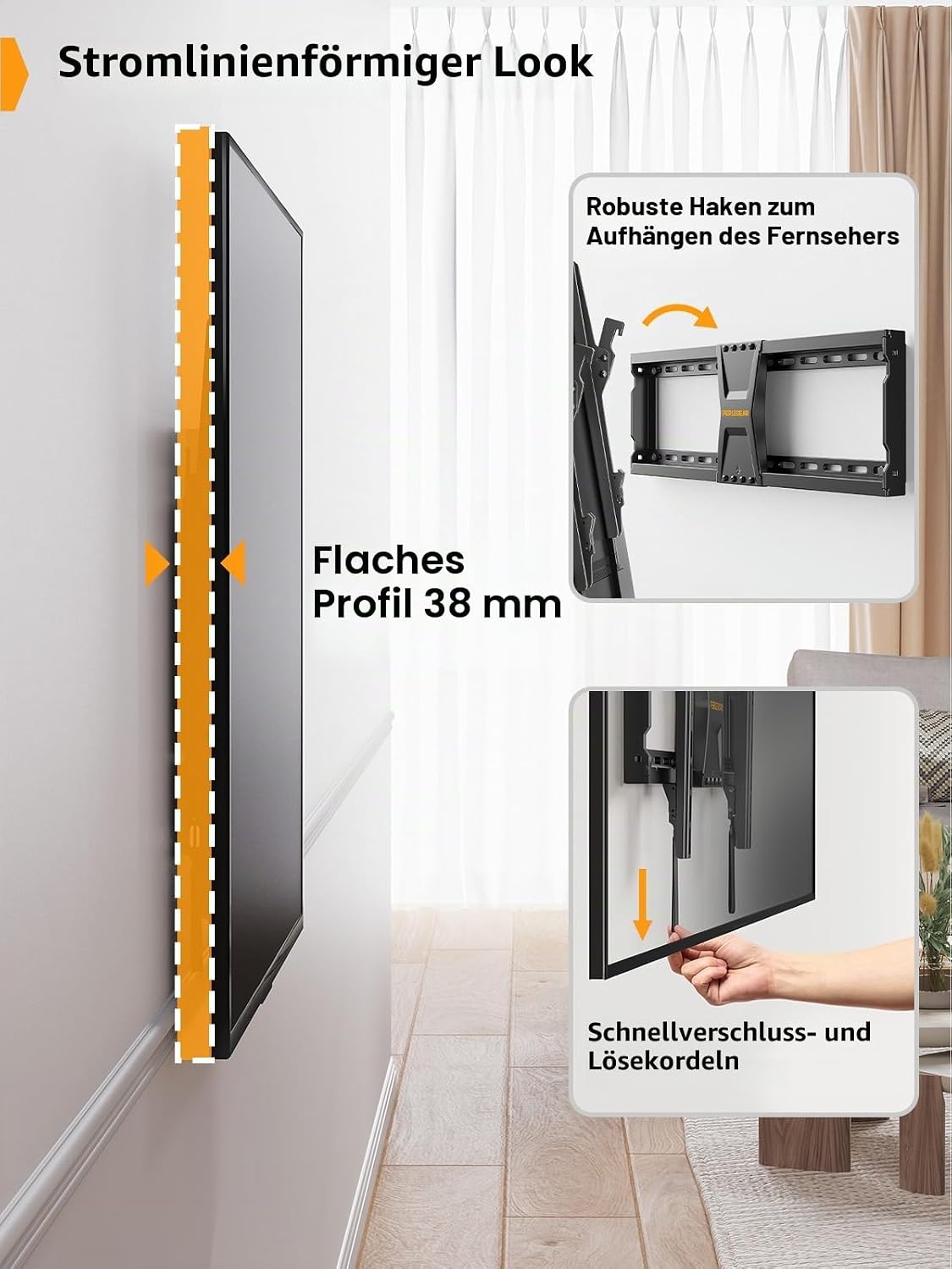 Thumbnail 5 de Perlegear PGLT5 Wandhalterung 37–82 Zoll