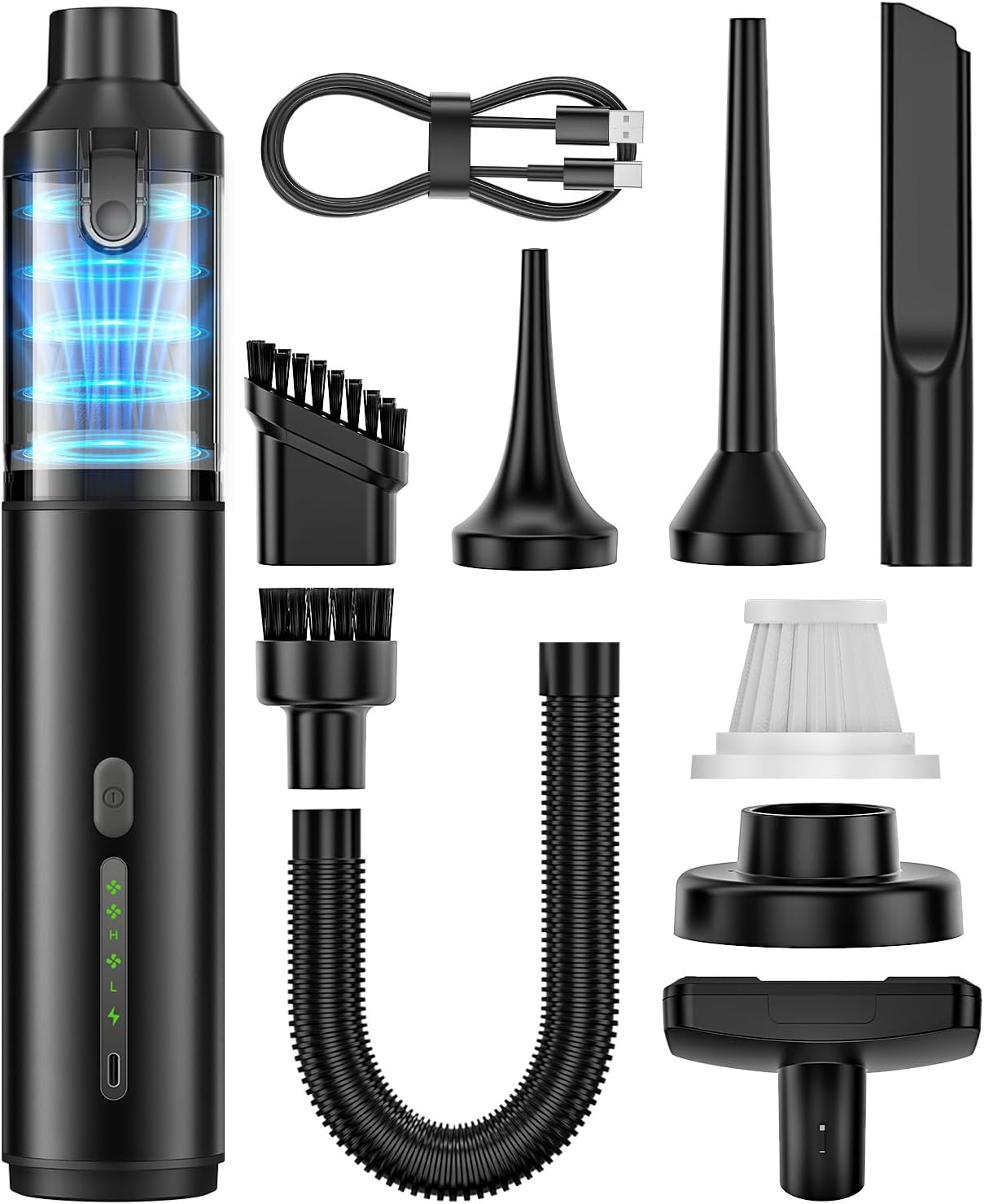Detalle de Portable Car Vacuum with 16800Pa Suction ⚡