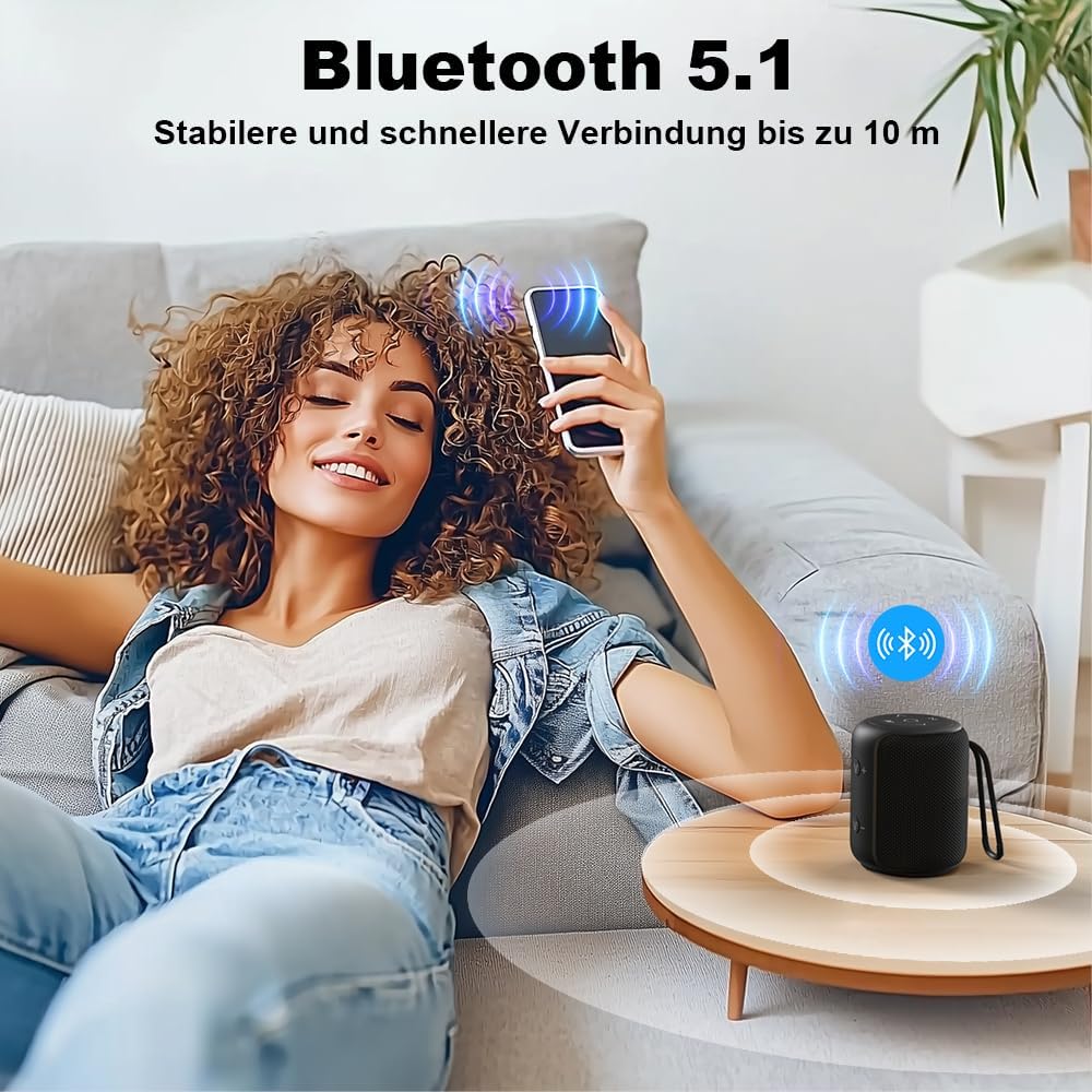 Thumbnail 3 de Bobtot Tragbarer Bluetooth-Lautsprecher IPX6 • 15+ Stunden Akku • Kraftvoller Stereo-Sound mit Bass