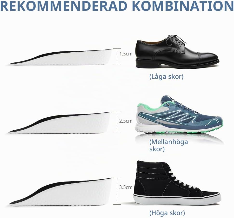 Detalle 2 de Aomig höjande hälinlägg i EVA, 1,5/2,5/3,5 cm, 2 par
