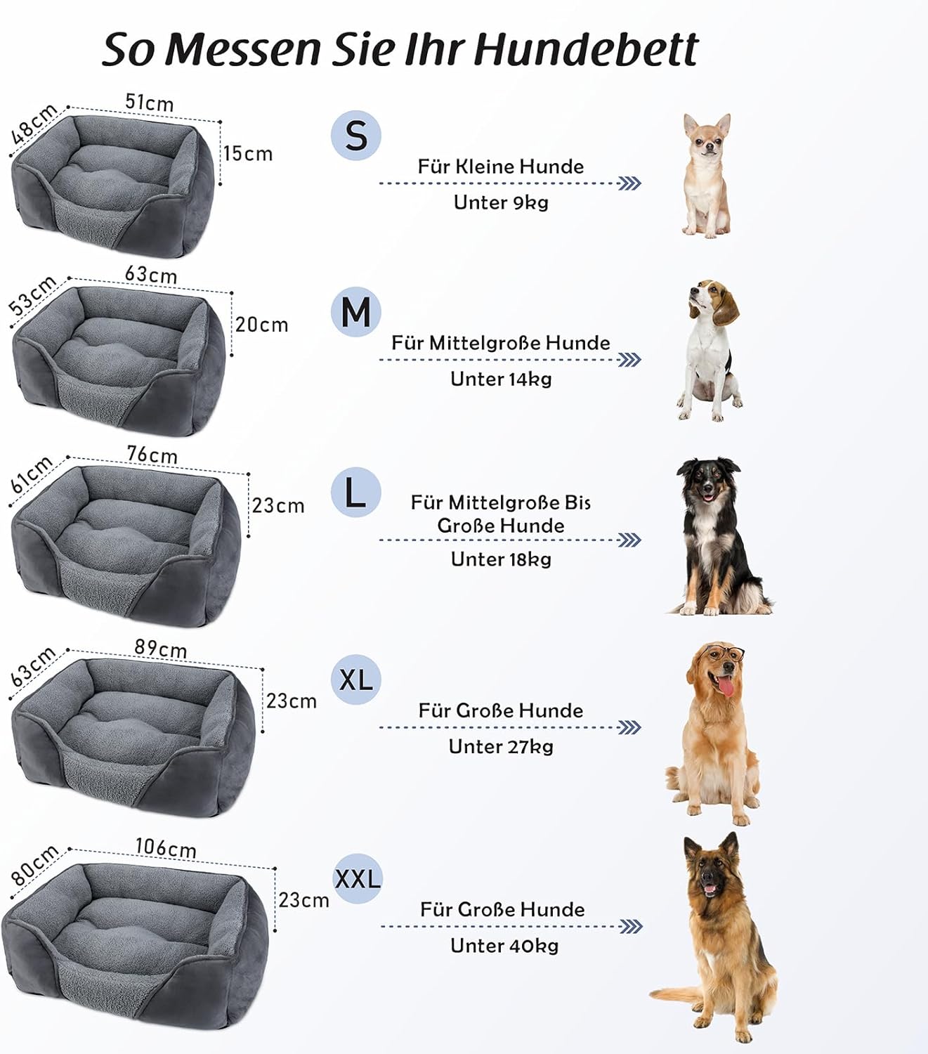 Thumbnail 5 de FURTIME Cuccia Cane Interno per cani di piccola taglia 51x48x15 cm, lavabile antiscivolo e con bordo rialzato