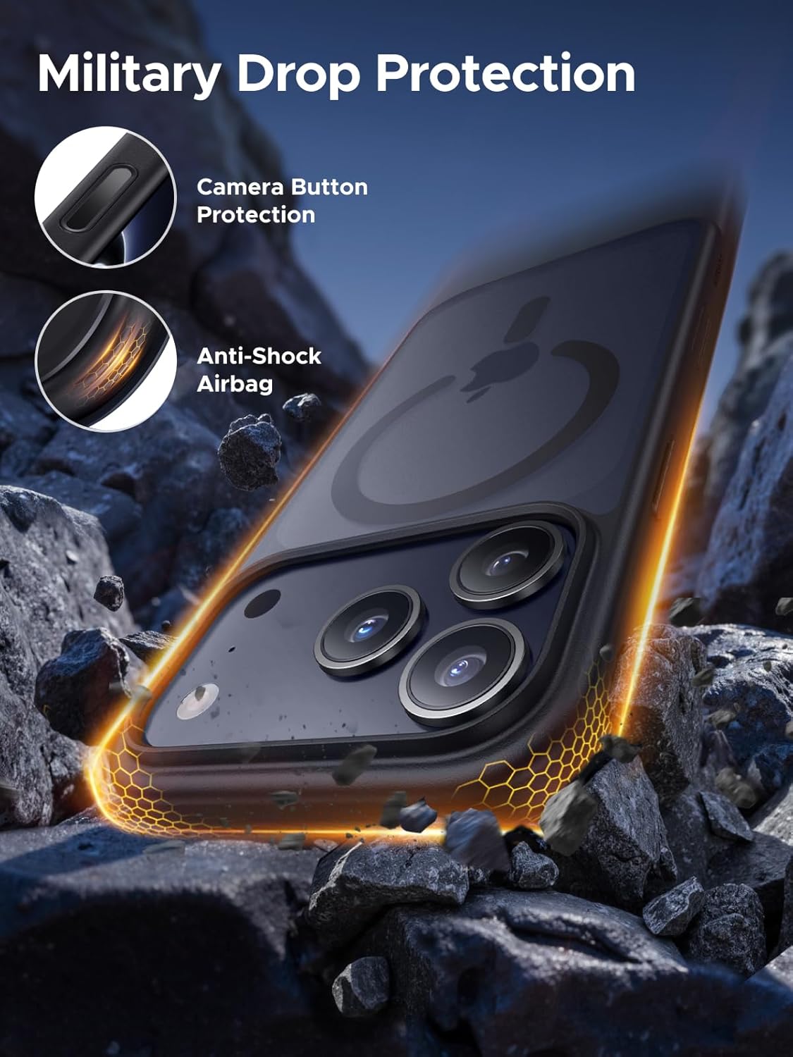 Detalle de UGREEN Coque Magnétique pour iPhone 17 Air — Protection Militaire, MagSafe et Anti-traces