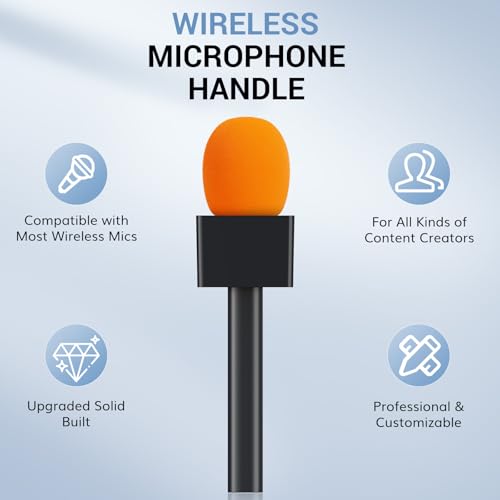 Detalle de TONOR Handheld Adaptor for Wireless Lavalier Microphones – TP20 (24 cm)