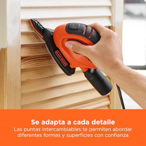 Thumbnail 10 de Black+Decker BEW230BC-QS Lijadora de Detalle Mouse 55 W: kit completo con 15 accesorios y bolsa
