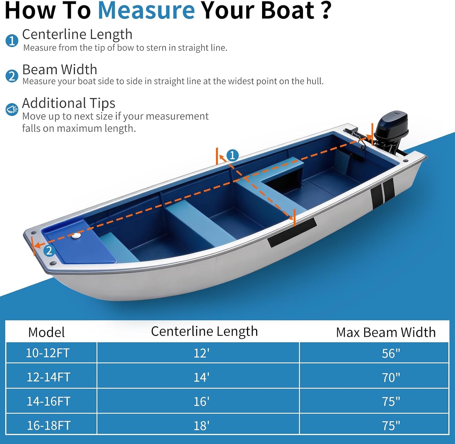 Detalle 1 de VINPATIO Jon Boat Cover 10–12 ft