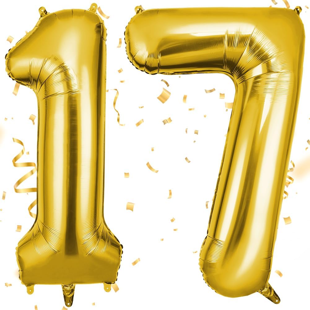 Thumbnail 6 de OFFCUP 40 Inch Number 15 Balloon – Gold Large Foil Balloons (2 Pack)