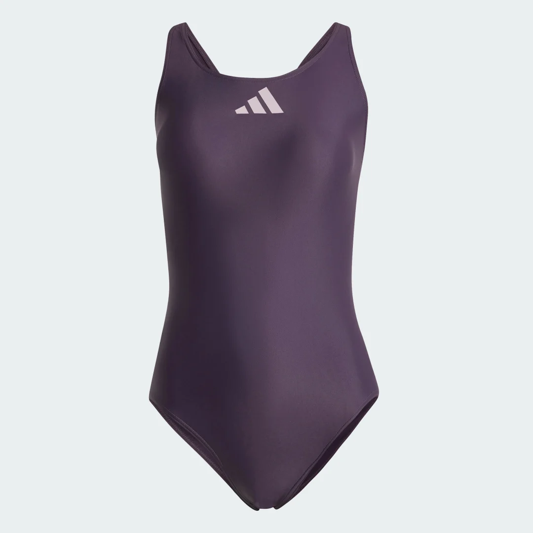 Detalle de Bañador 3 Bar Logo Adidas – color violeta