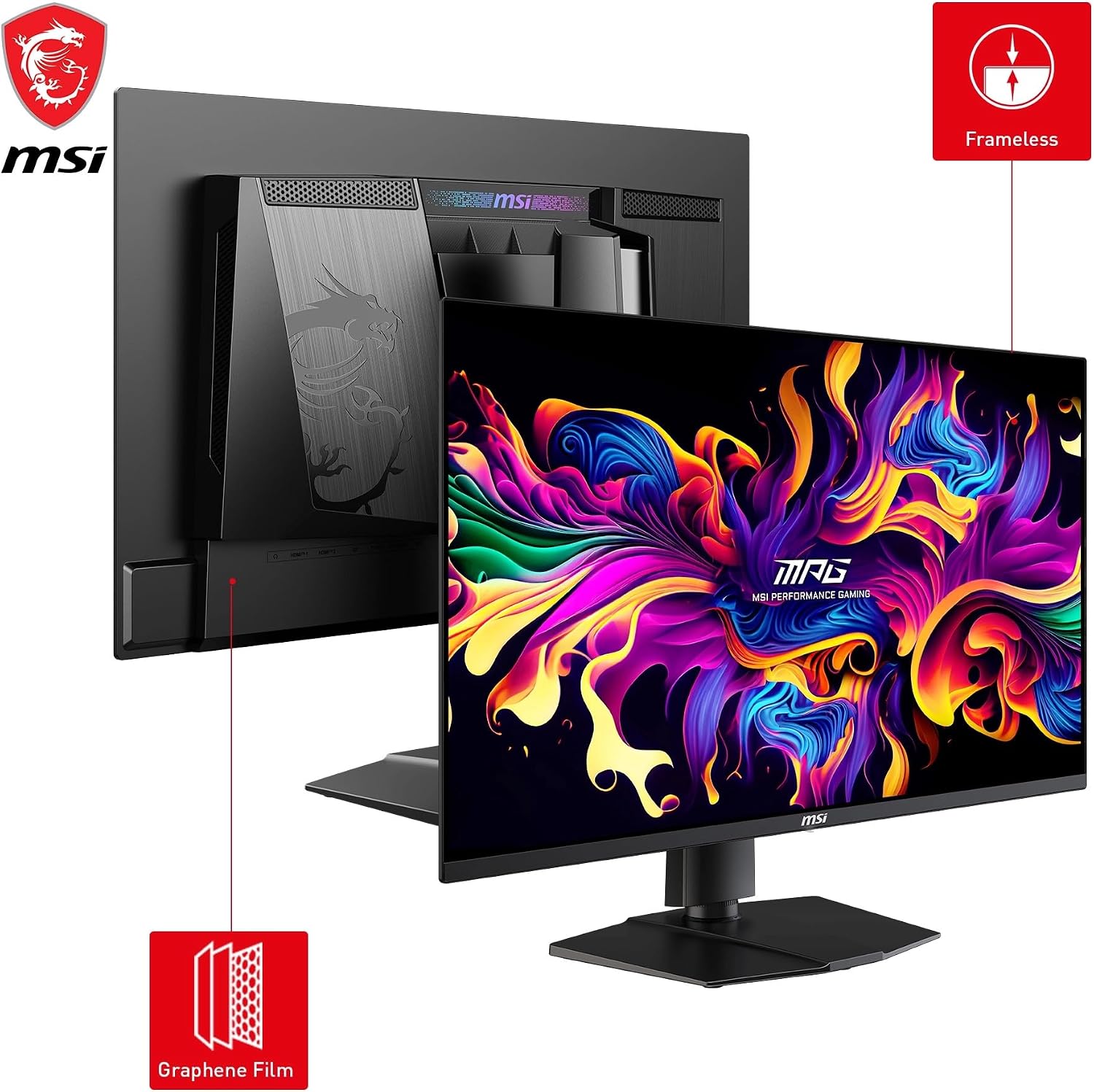 Detalle de MSI MPG 271QRX QD-OLED 26,5" WQHD (360 Hz) écran gaming avec KVM et USB-C 90 W