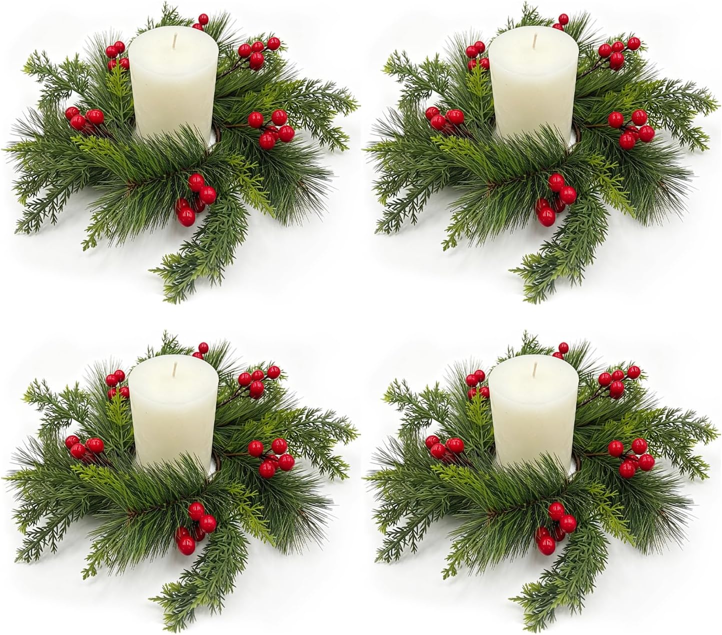 Detalle 2 de HipTree Candle Ring Wreaths, 14-Inch