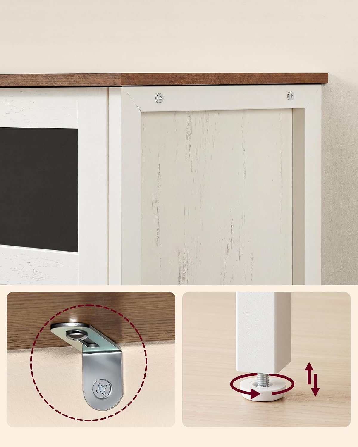 Detalle 1 de VASAGLE Sideboard with steel frame