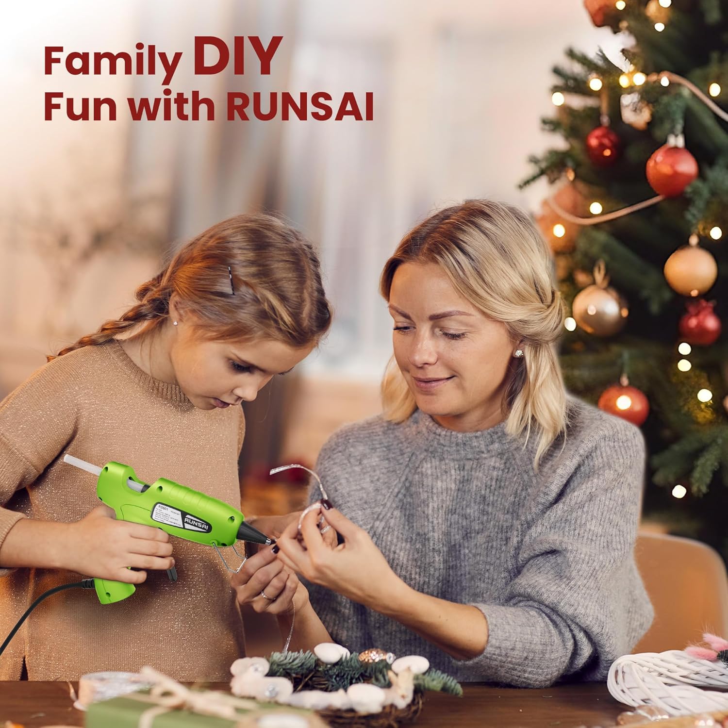 Thumbnail 1 de RUNSAI Mini Hot Glue Gun for Crafting with 30x 7mm Sticks