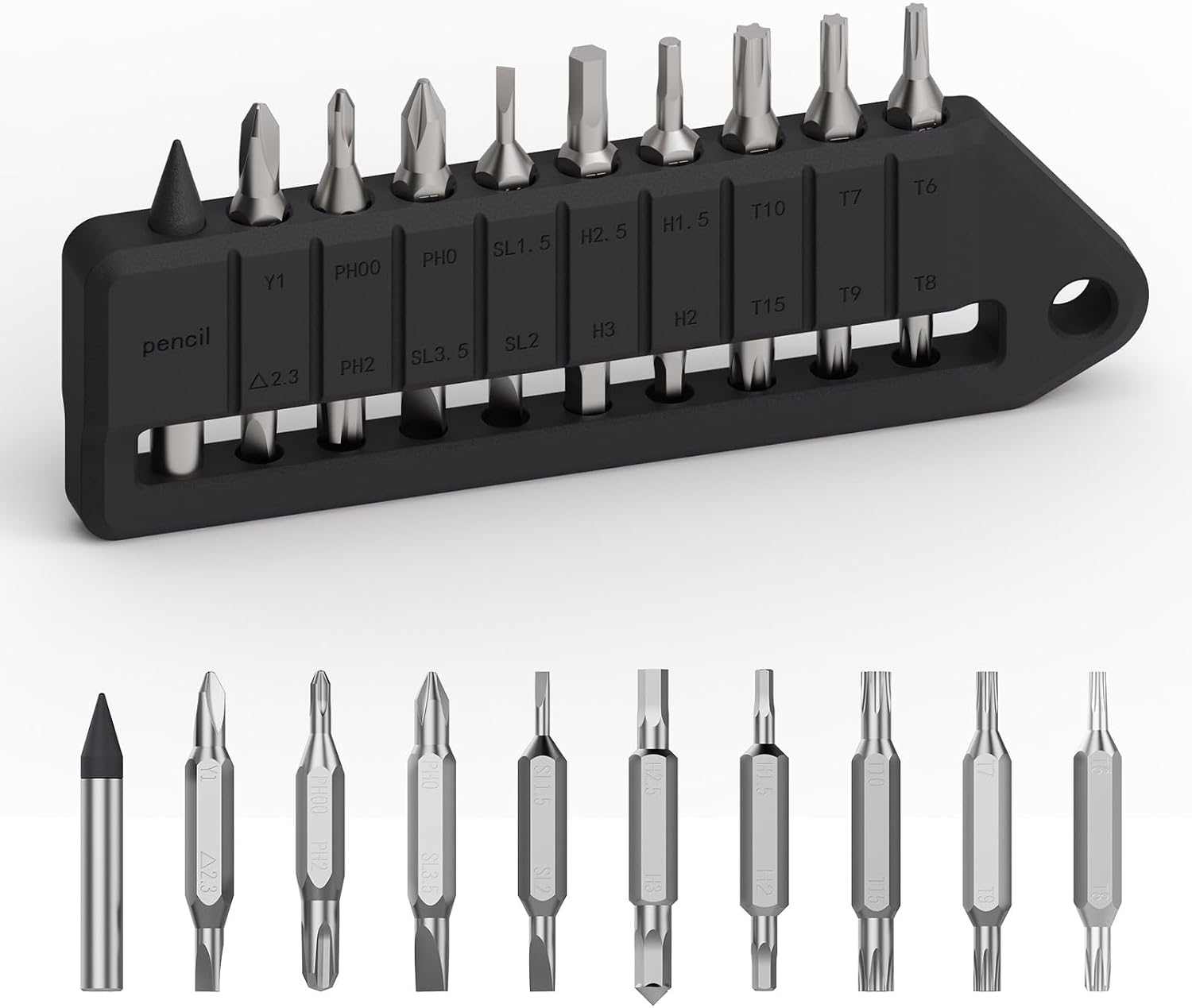 OKNIFE MBS1 4mm両頭ビットセット、S2工具鋼・9種類・エターナルペンシル付き