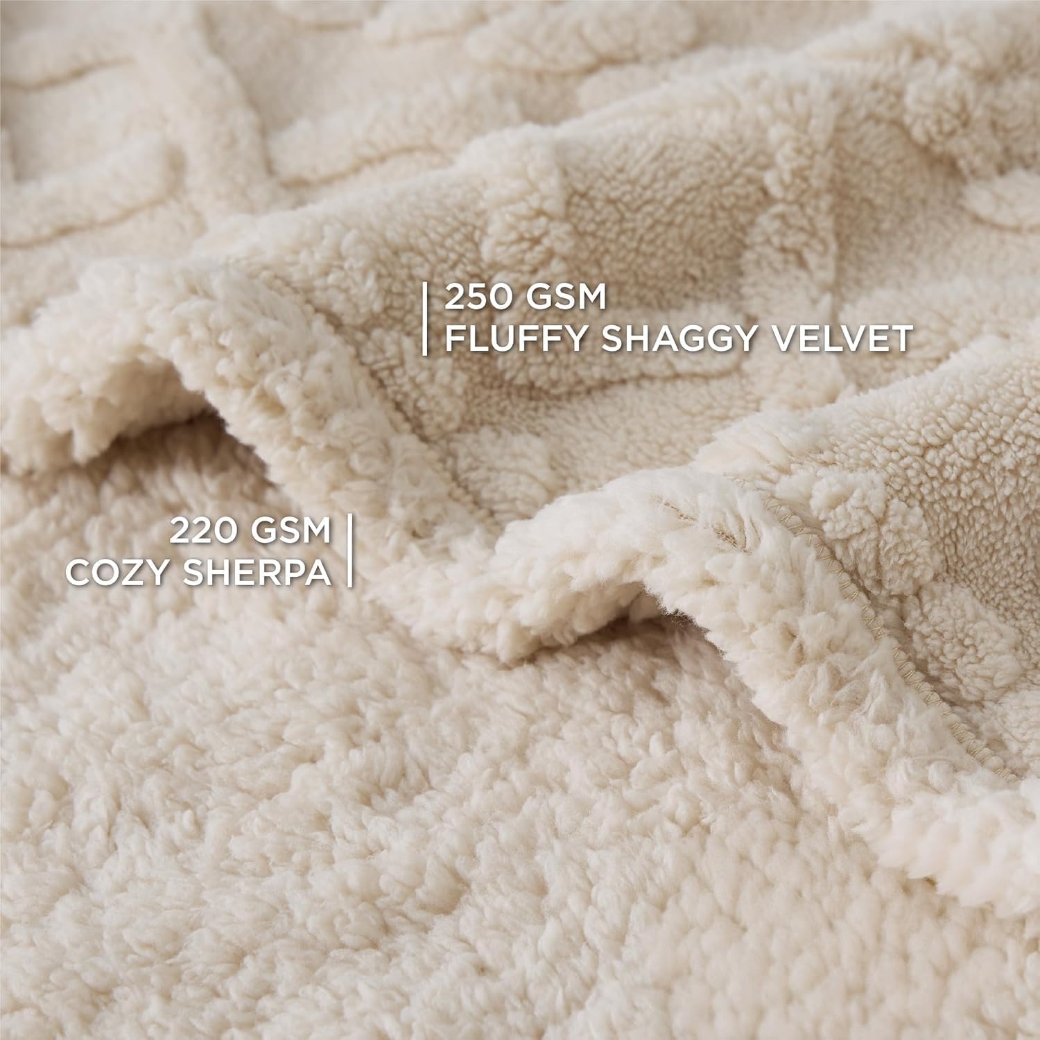 Thumbnail 1 de LE SURE Washable Dog Blanket Twin (152x203cm) Waterproof Cream – Bed, Sofa & Couch Throw Protector