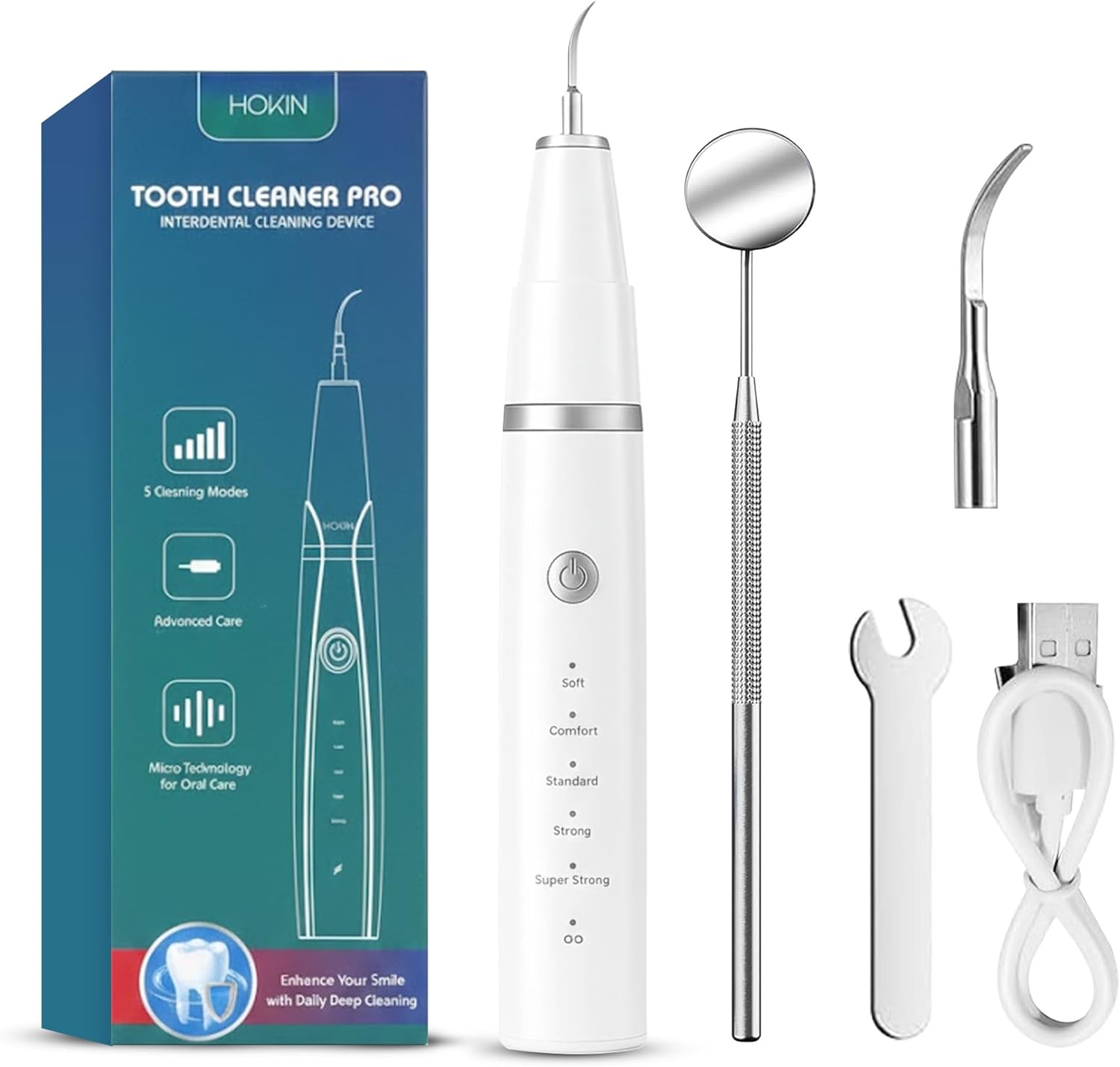 Thumbnail 5 de HOKIN Plaque Remover Dental Care Kit (5-piece stainless steel tools) – teeth cleaning, filling repair set & plaque detection