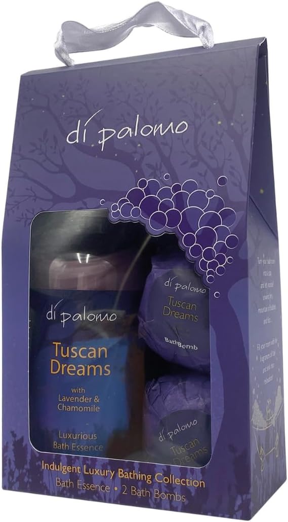 Detalle 2 de Di Palomo Tuscan Dreams Indulgent Luxury Bathing Collection (300ml) Bathing Bubbles & 2 Bath Fizzers with Lavender & Chamomile