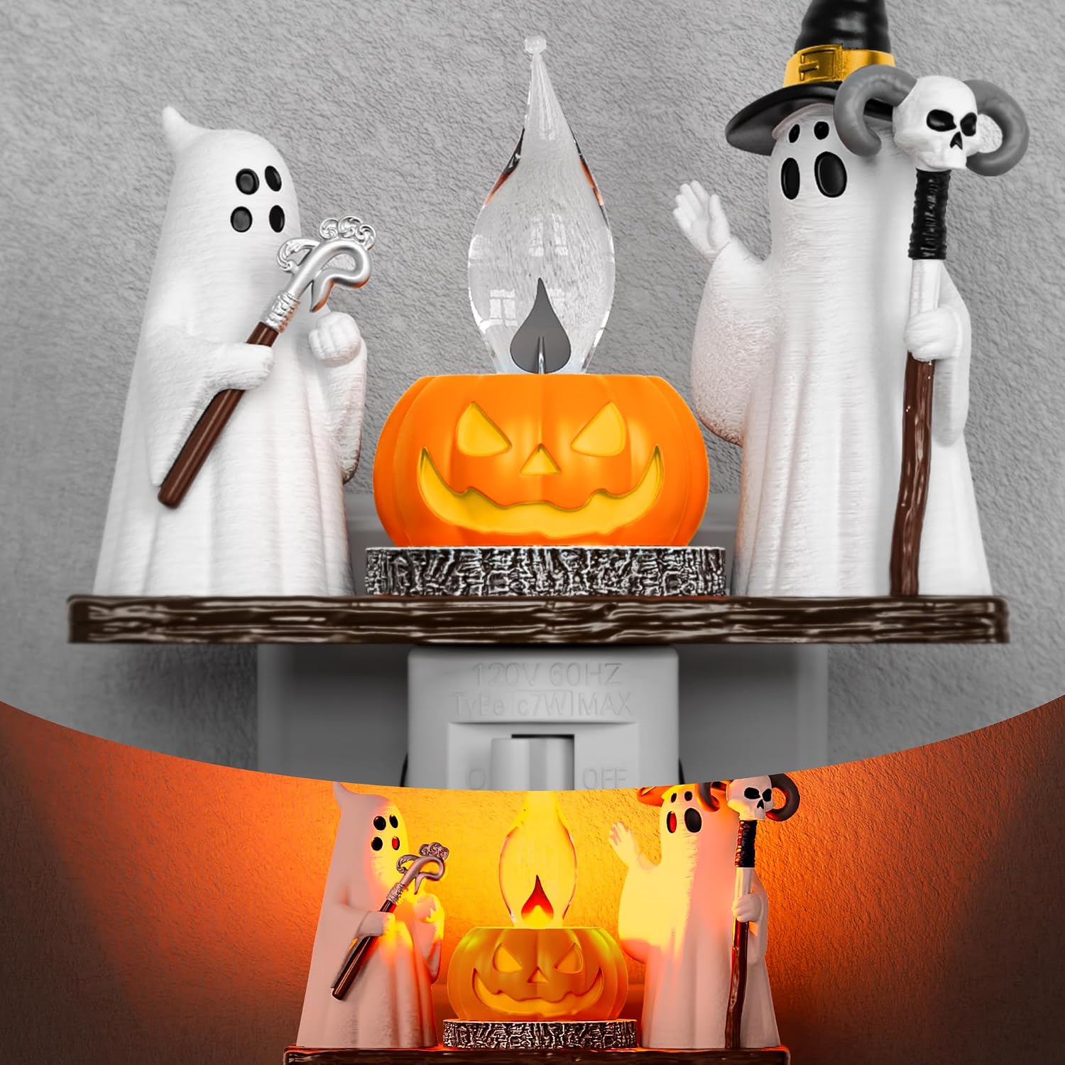 Detalle de Briignite Halloween night light with 360° plug