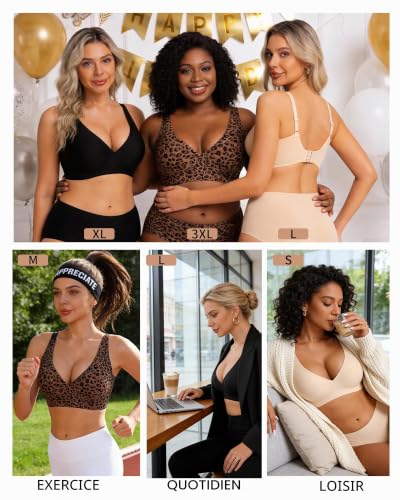 Thumbnail 4 de HOWIN Soutien Gorge sans Armature Comfit Brassiere Plongeant Femme