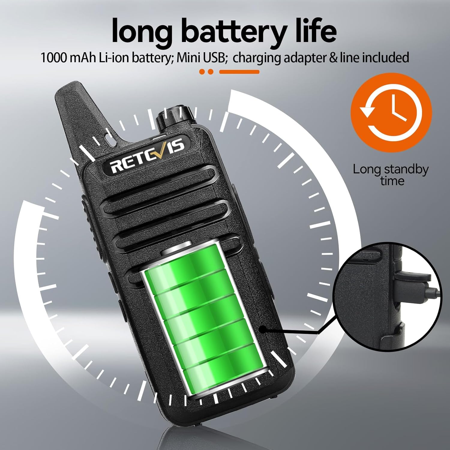 Thumbnail 2 de Retevis RT22 Two Way Radio 4-Pack