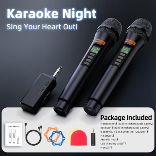 Thumbnail 8 de MRSDY Rechargeable Wireless Microphones with Volume Control and Mute