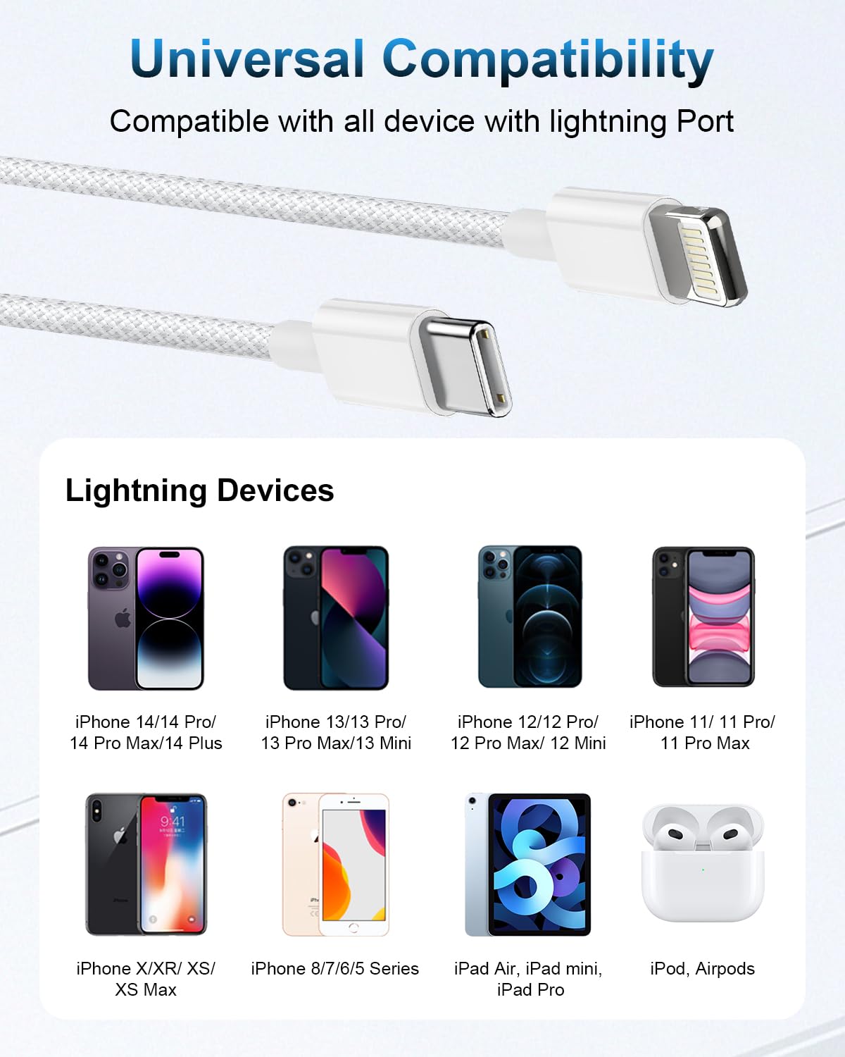 Thumbnail 6 de Apple MFi Lightning cable 2m, 2-pack