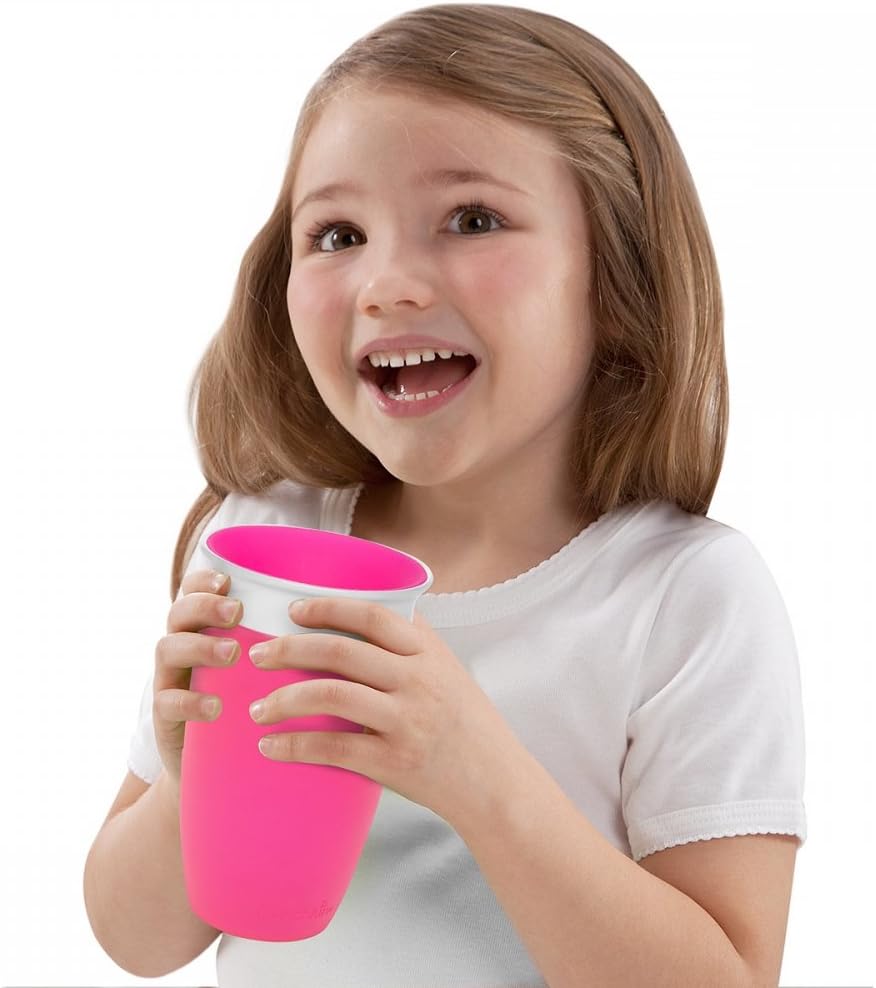Detalle de Munchkin ミラクルカップ FDMU10805 ピンク 296ml 360°飲めるフタ付きカップ