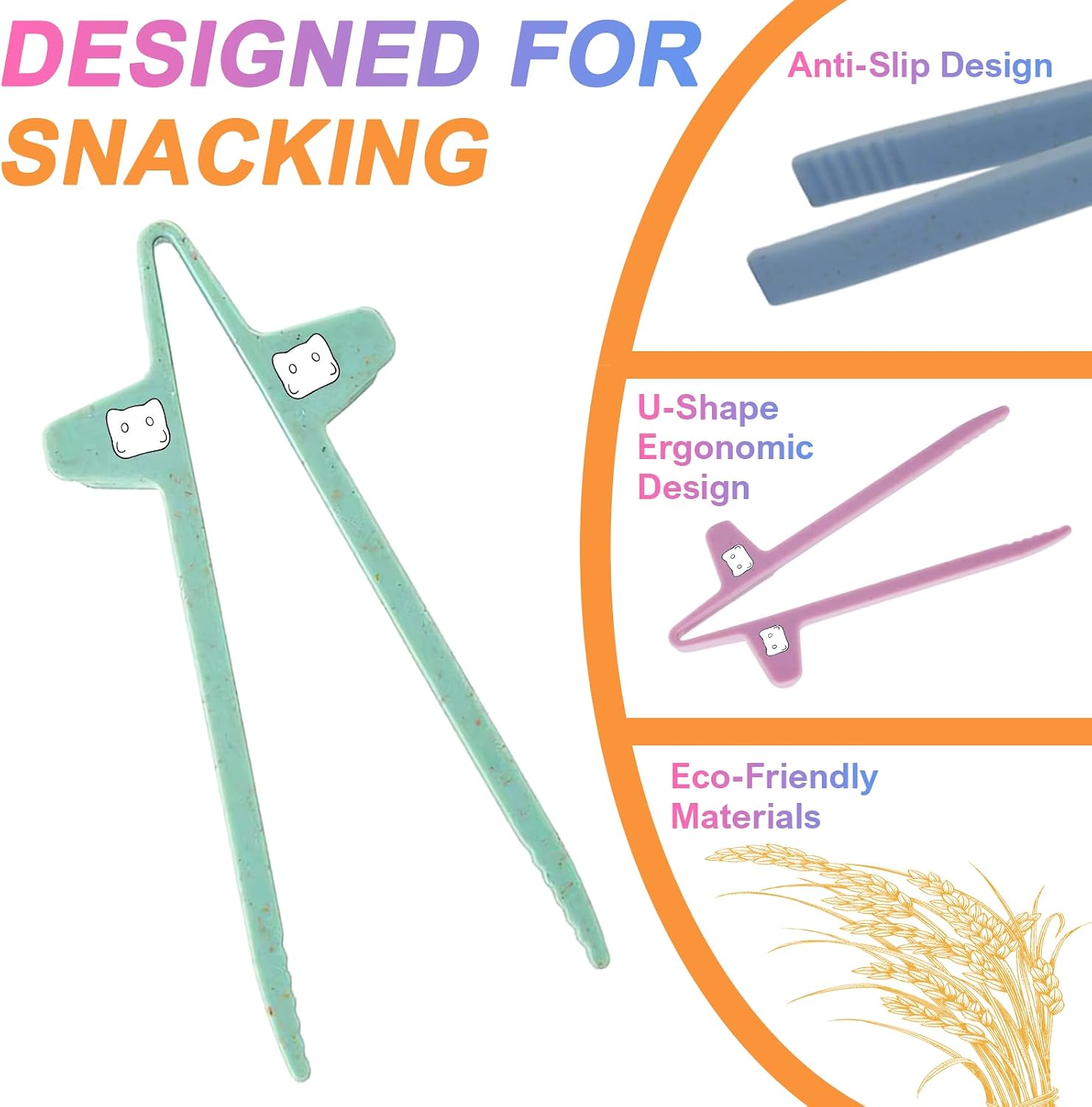 Detalle 2 de DWEHSHIELD Finger Chopsticks, Wheat Straw