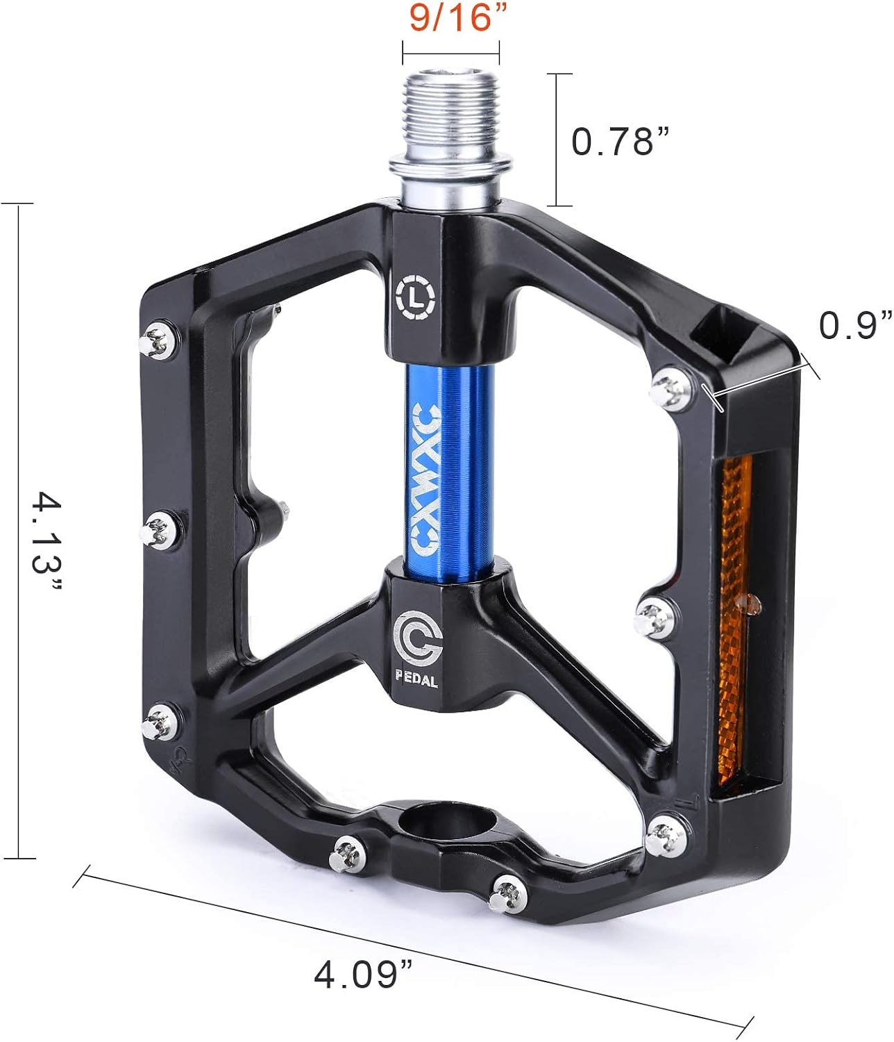 Detalle de CXWXC Road/MTB Bike Pedals – Aluminum Alloy, Removable Anti-Skid Nails