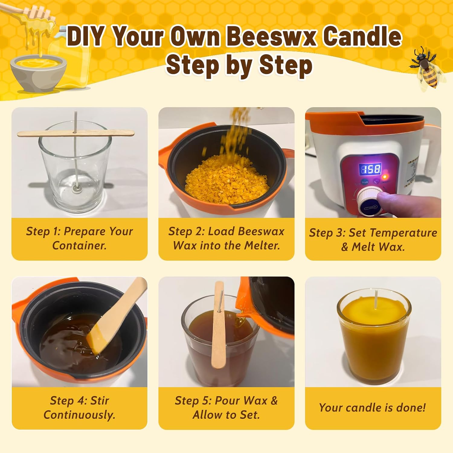 Thumbnail 5 de WcoDusak Beeswax Candle Making Kit 6 lb