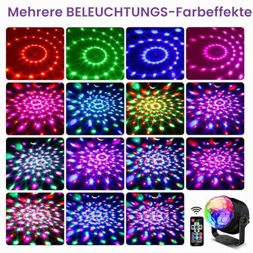 Thumbnail 1 de Detake Discokugel – Discokugel mit Licht, Musikaktiviert, USB & 360°-Drehung