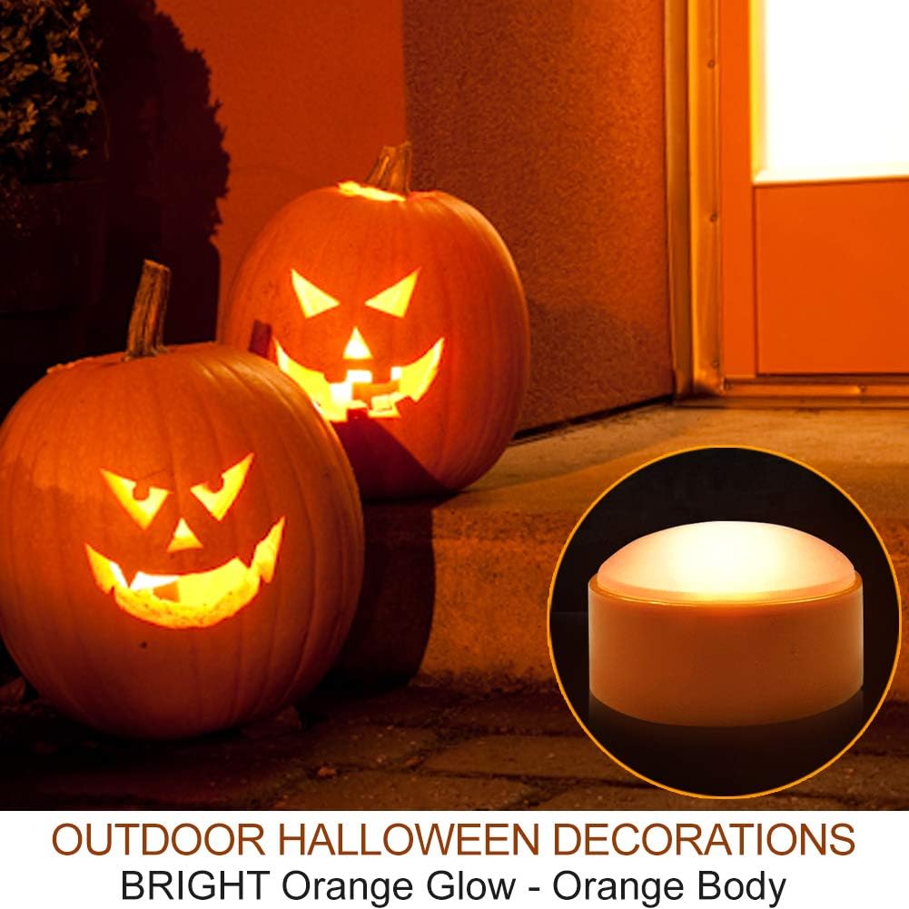 Detalle 2 de HOME MOST 12741 4-Pack Halloween LED Pumpkin Lights with Remote and Timer
