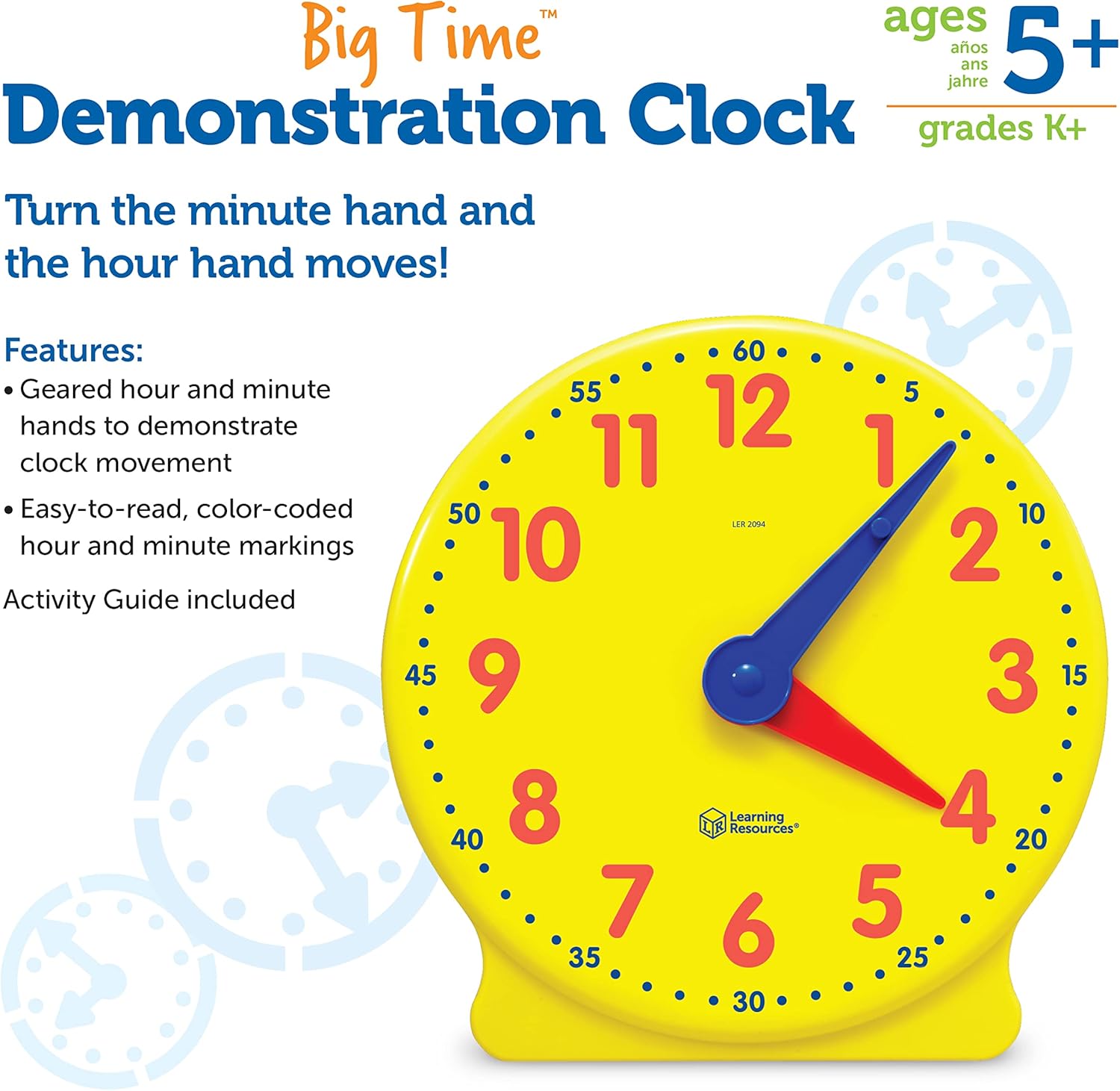 Thumbnail 5 de Learning Resources Big Time Horloge 12 heures