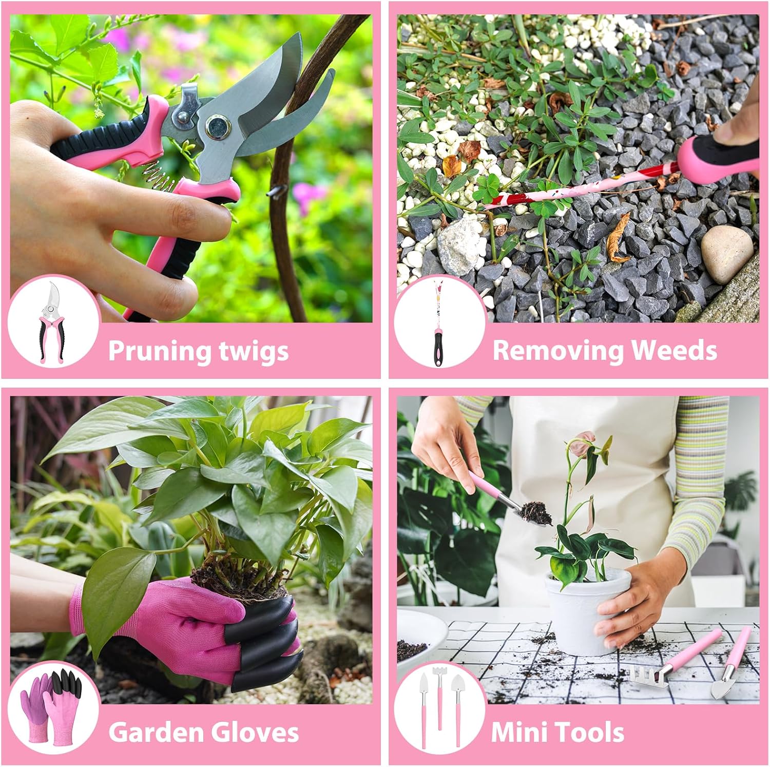 Thumbnail 5 de Fixmend Gardening Gifts for Women – 12-piece garden tools set with floral print gift box