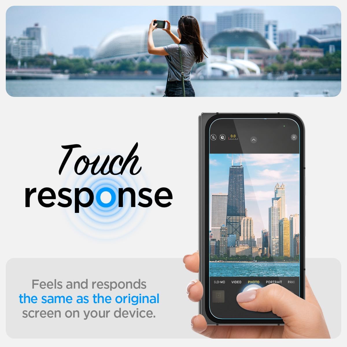 Detalle de Spigen Glas.tR EZ Fit in vetro temperato per Google Pixel 9 Pro Fold (2 pezzi), installazione facile, durezza 9H