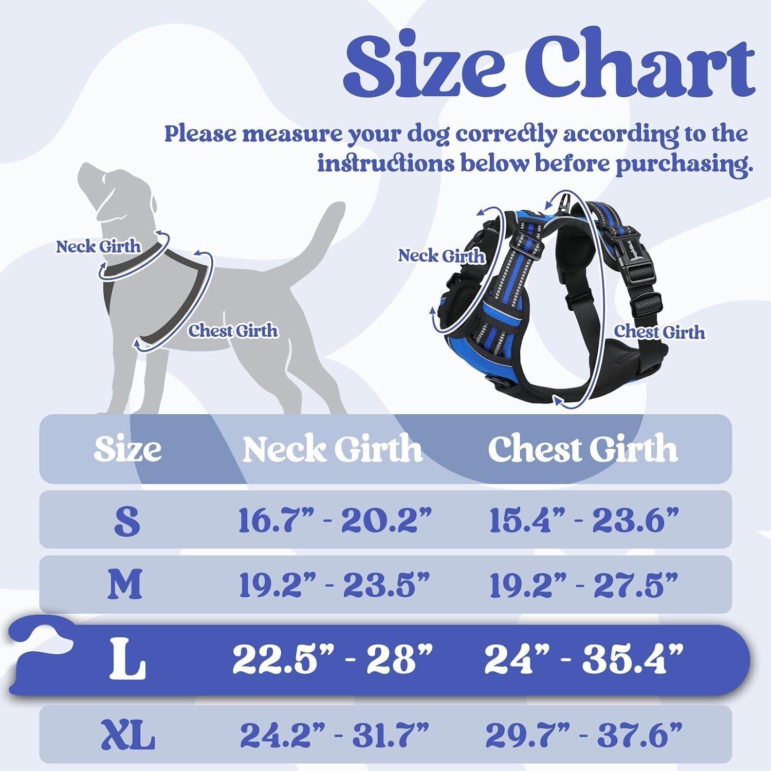 Thumbnail 1 de rabbitgoo No-Pull Dog Harness L, 3 Buckles
