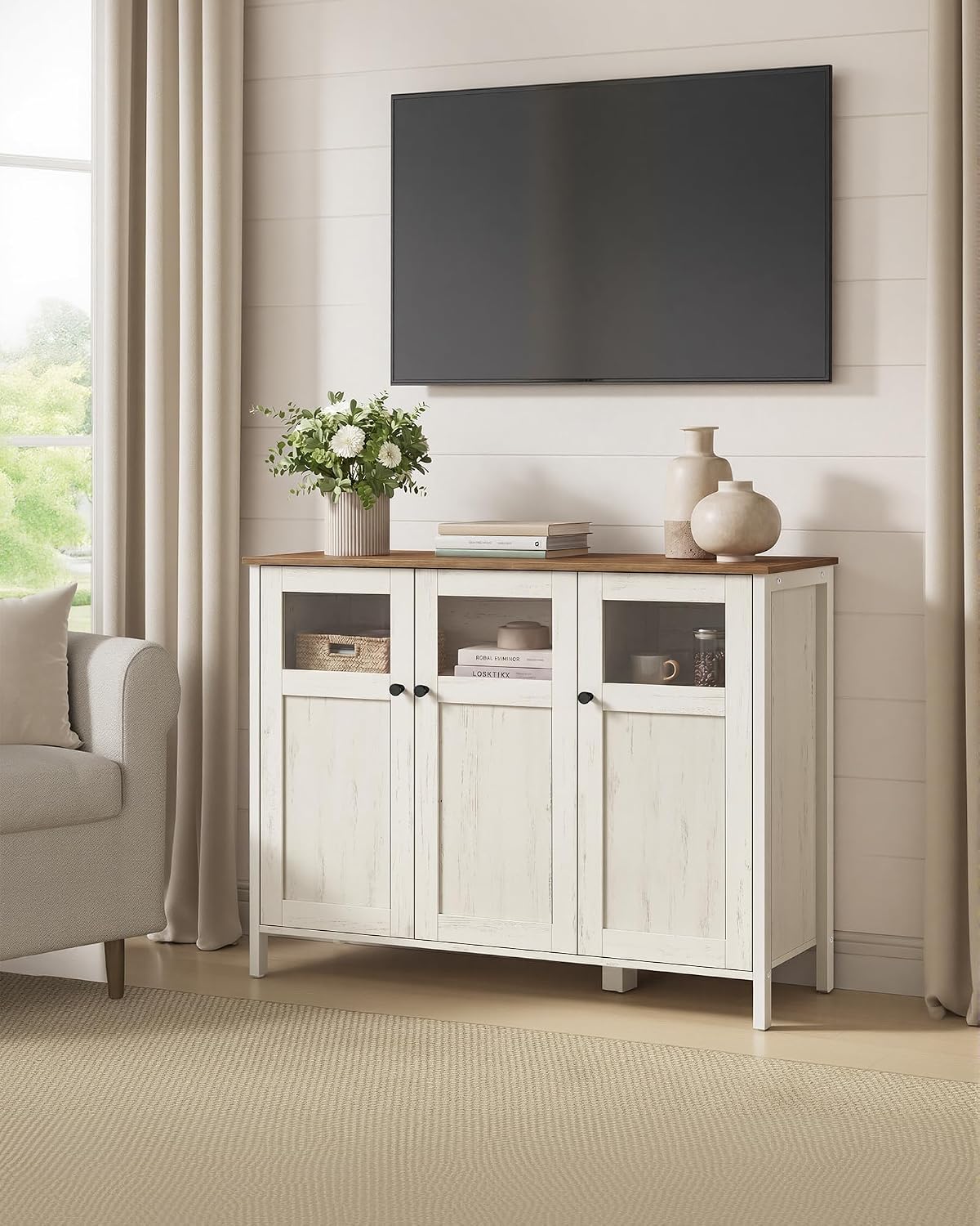 Detalle 2 de VASAGLE Sideboard with steel frame