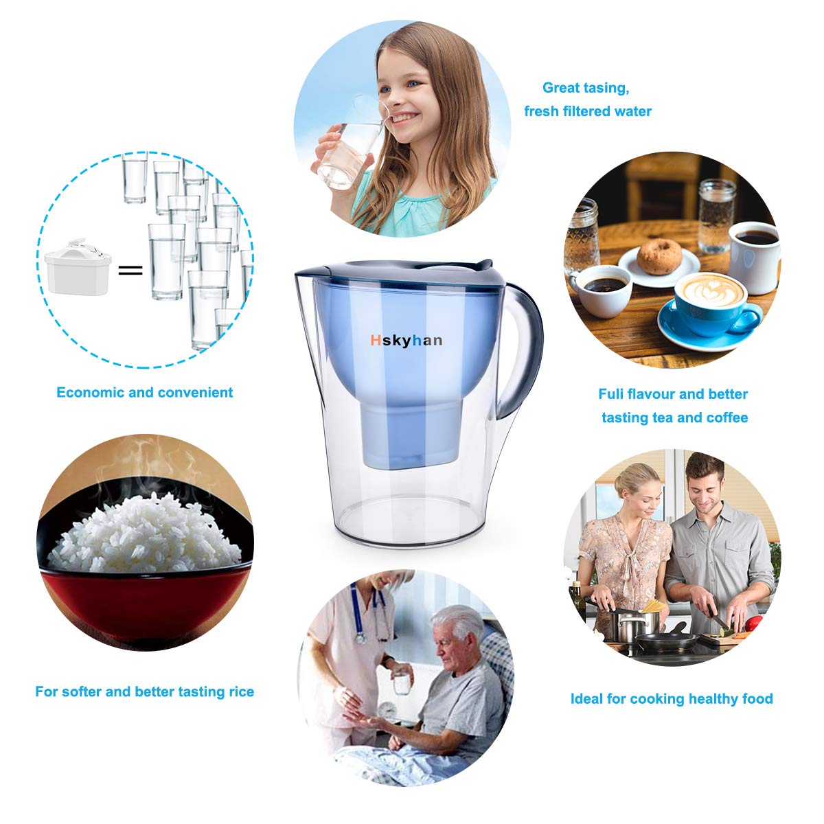 Thumbnail 4 de Hskyhan Alkaline Water Filter Pitcher 3.5 L 💧